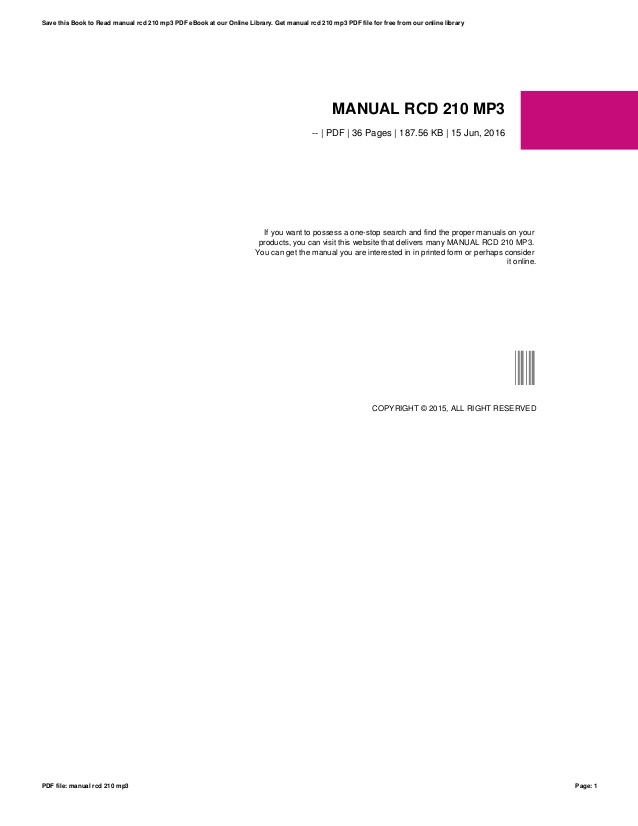 Mp3 Manuals Online